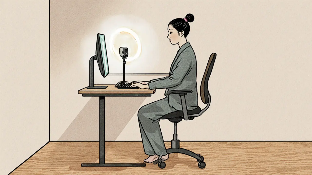 Jak si nastavit pracovní prostor pro online terapii: Ergonomie a soukromí