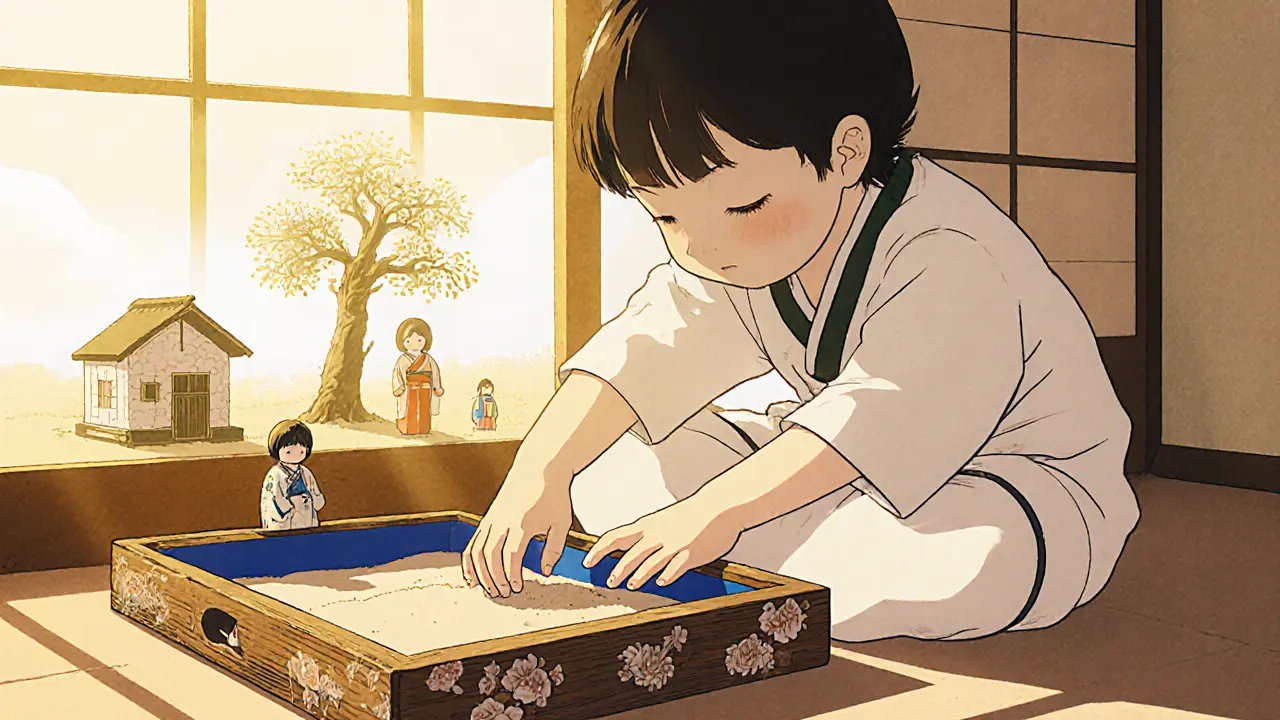 Pískoterapie: Jak práce s pískem pomáhá dětem zpracovat trauma bez slov