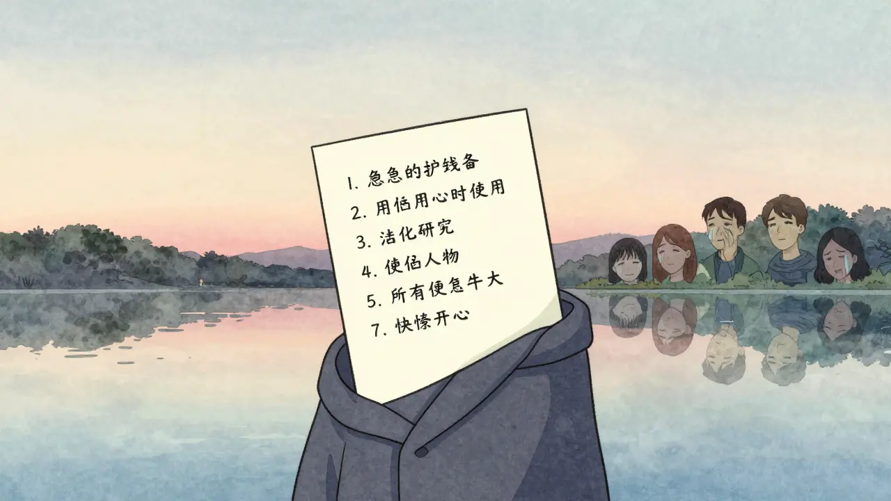 List s kontakty plave nad jezerem, v odrazu se objevují tváře lidí.