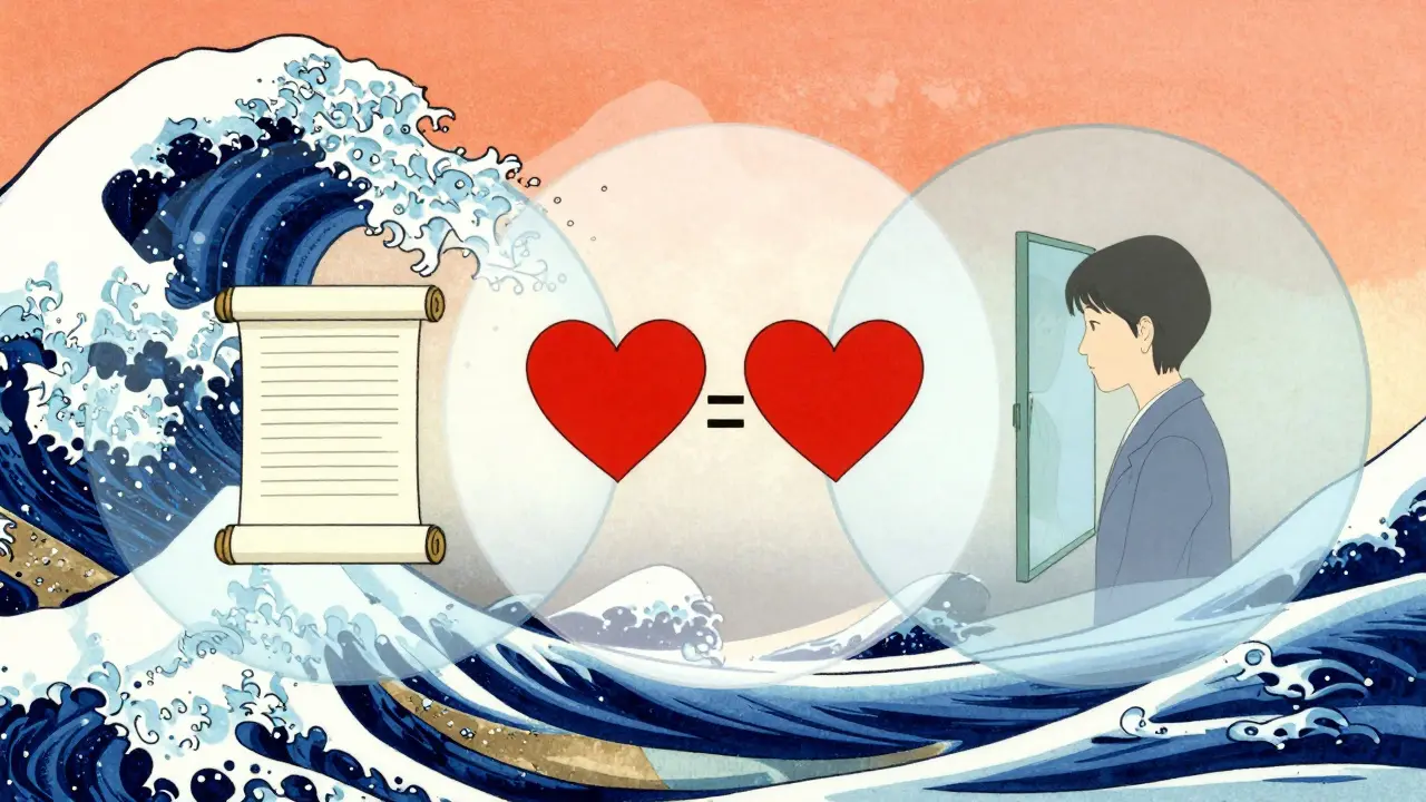 Kresba tří vrstev terapeutického vztahu: smlouva, empatie a přenos.