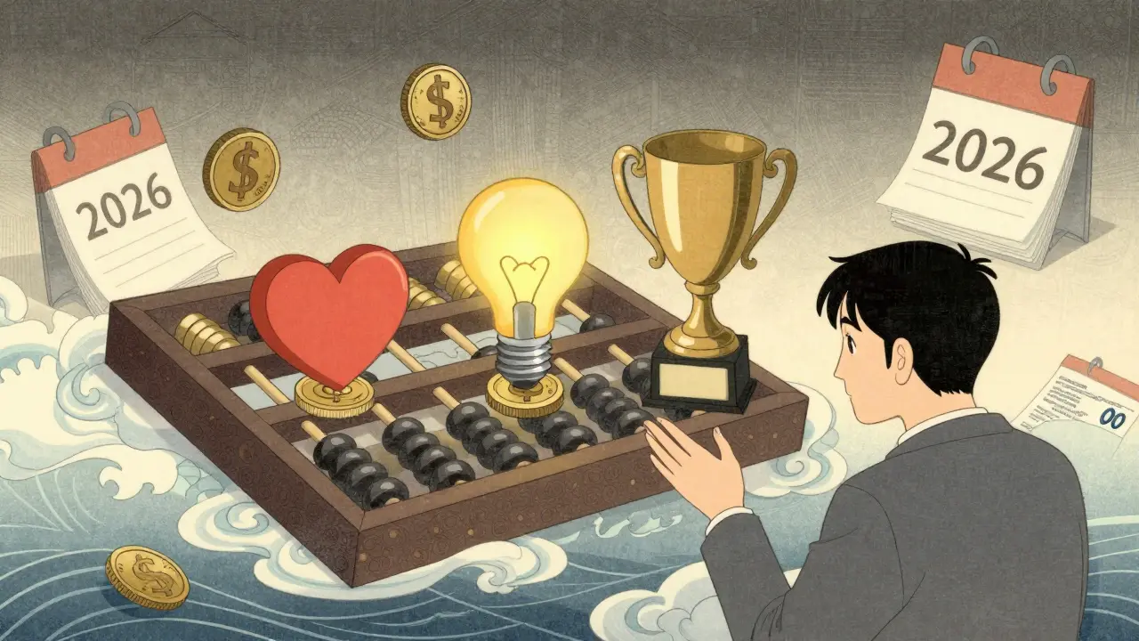 Ilustrace cen a pojištění pro psychologické služby s abakusem a mincemi