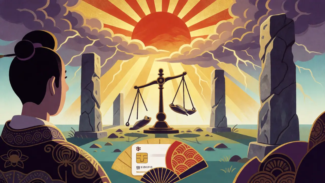 Ilustrace v duchu ukiyo-e představující budoucnost legislativy a úhrad